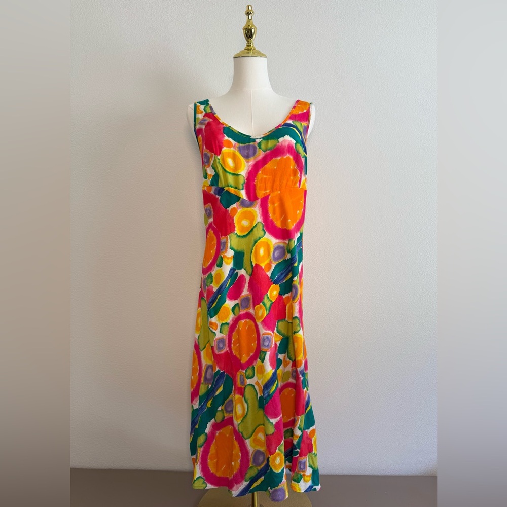 Vintage Hula Moon by Jams World Summer Colorful Dress Women’s‎ Sz L